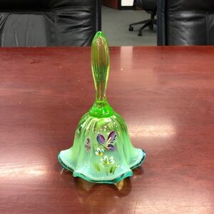 Felton Handcrafted Green and Blue Glass Bell